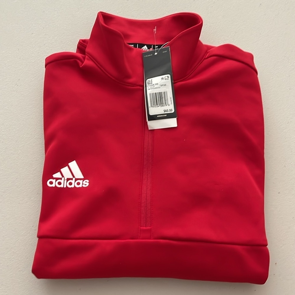 (NWT) Adidas Aeroready Women’s 1/4 Zip Pullover in Red, Medium